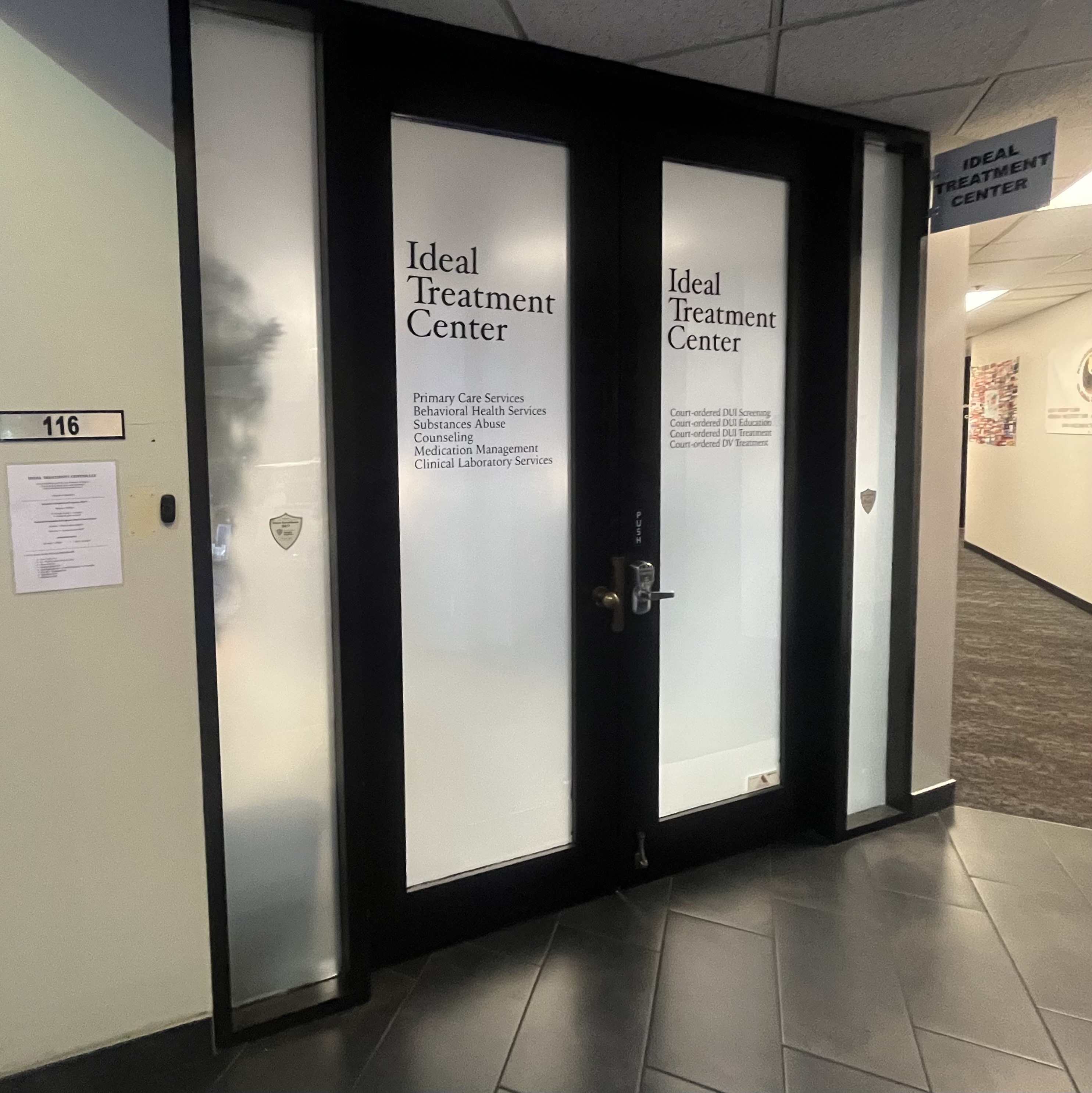 Ideal Treatment Center front lobby entrance